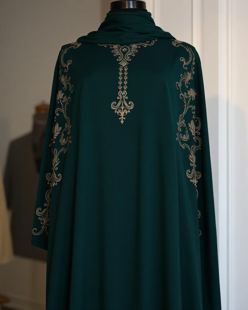 Abaya Brodée Or 1